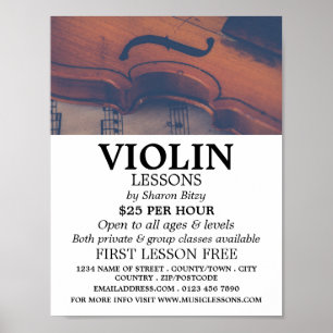 Classic Violin, Violin Lessons Reklam Poster
