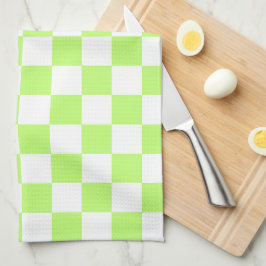 Classic visual lime checkerboard  kökshandduk