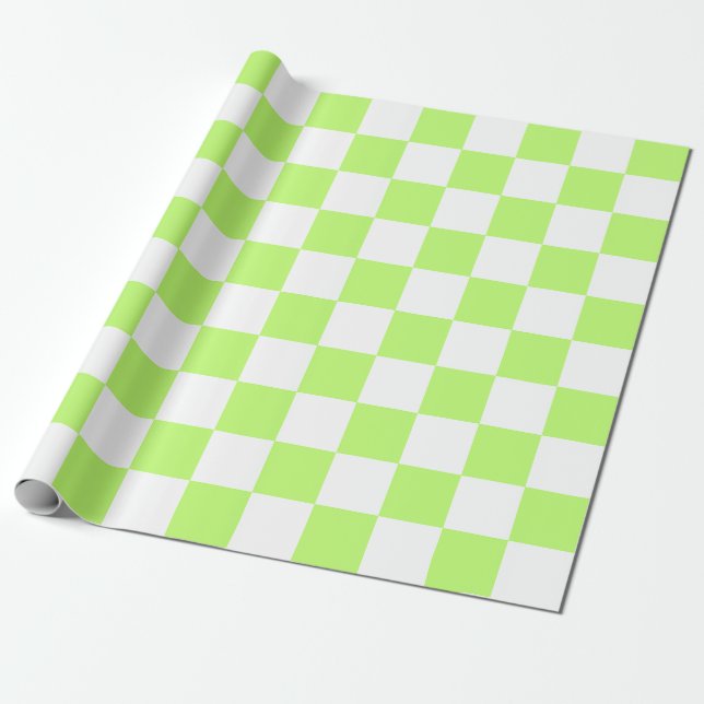 Classic visual lime checkerboard  presentpapper (Utrullad)