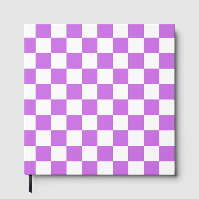 Classic visual magenta checkerboard  gästböcker (Framsida)