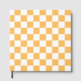 Classic visual peach checkerboard  gästböcker