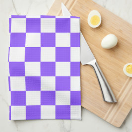Classic visual purple checkerboard  kökshandduk