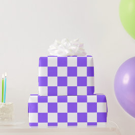 Classic visual purple checkerboard  presentpapper