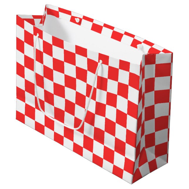 Classic visual red checkerboard  (Framsidan Vinklad)