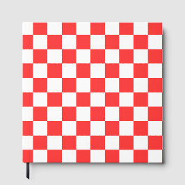 Classic visual red checkerboard  gästböcker