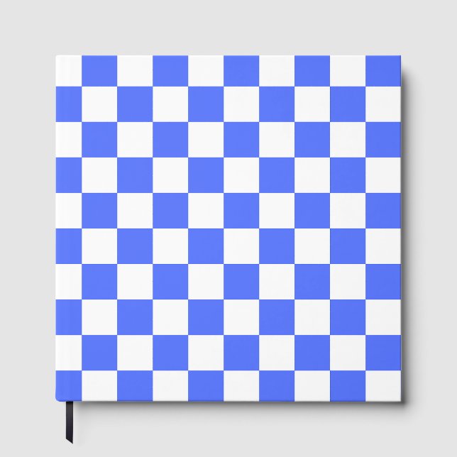 Classic visual sapphire checkerboard  gästböcker (Framsida)