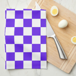 Classic visual violet checkerboard  kökshandduk