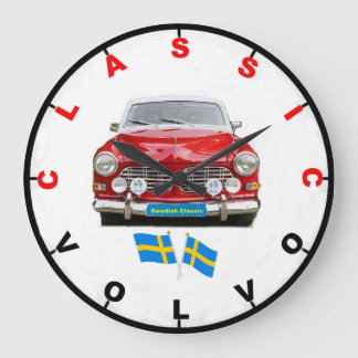 Classic Volvo Wall Clock Stor Klocka