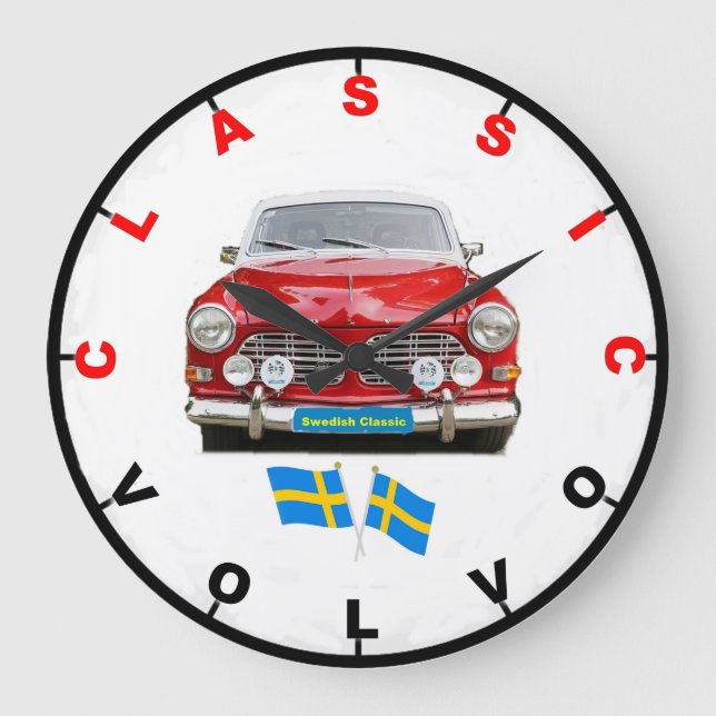 Classic Volvo Wall Clock Stor Klocka (Framsida)
