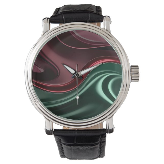 Classic watch in stylish abstract graphic armbandsur (Framsida)