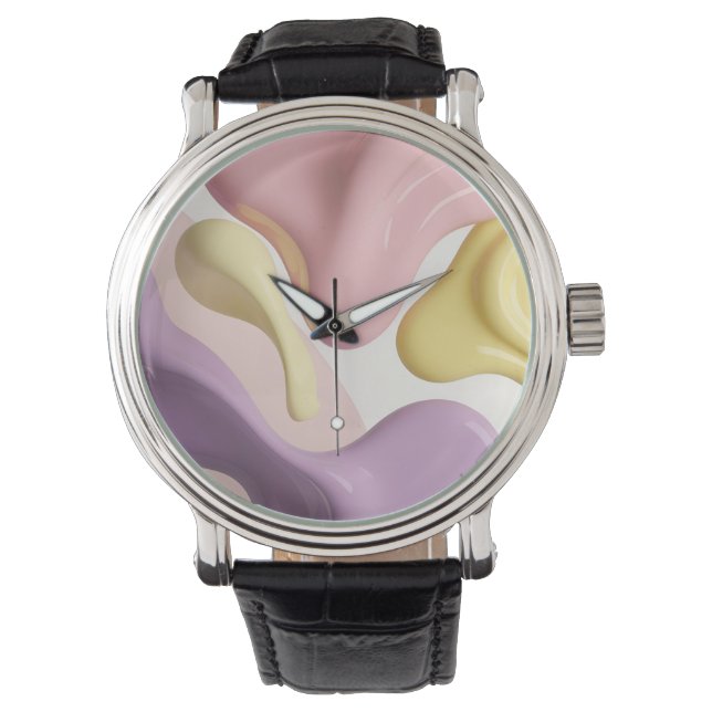 Classic watch in stylish abstract graphic armbandsur (Framsida)
