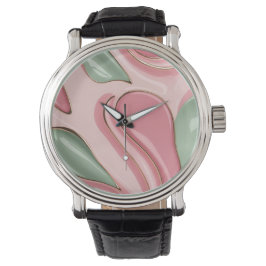 Classic watch in stylish abstract graphic armbandsur