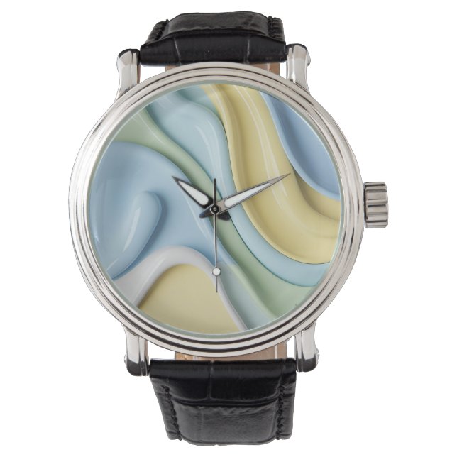 Classic watch in stylish abstract graphic armbandsur (Framsida)