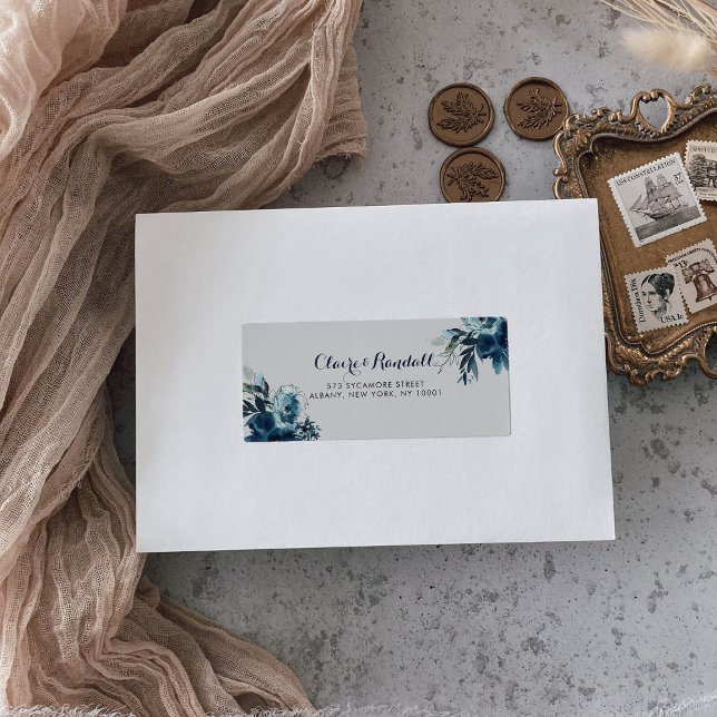 Classic Watercolor Blommigt OSA Adress Adressetikett (Skapare uppladdad)