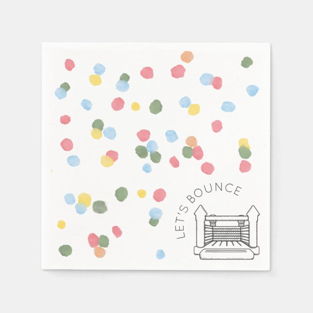 Classic Watercolor Dots Bounds House-Pappersservet Pappersservett (Framsidan)