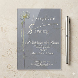 Classic Watercolor Wildflower Slate 70th Birthday
