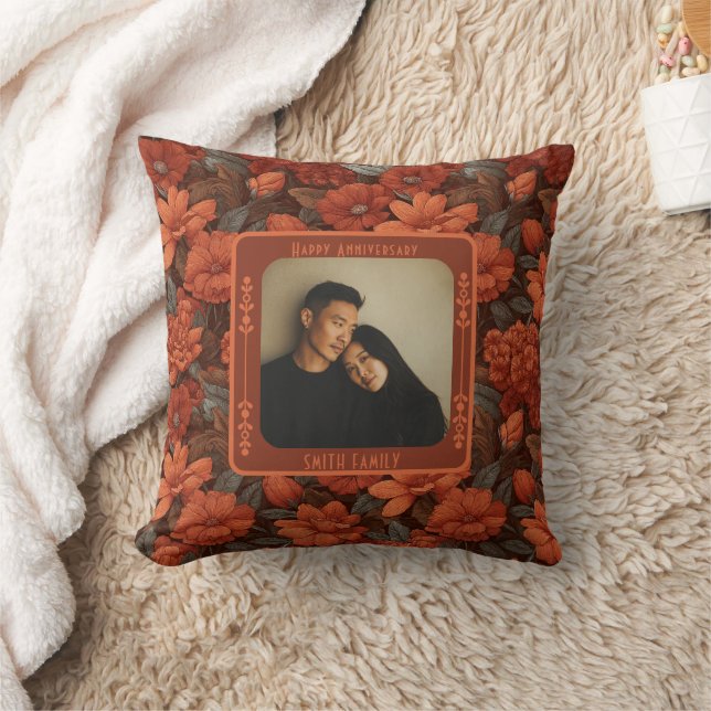 Classic Wedding 15Th Anniversary Throw Pillow  Kudde (Filt)