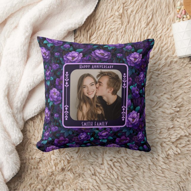 Classic Wedding 25Th Anniversary Throw Pillow  Kudde (Filt)