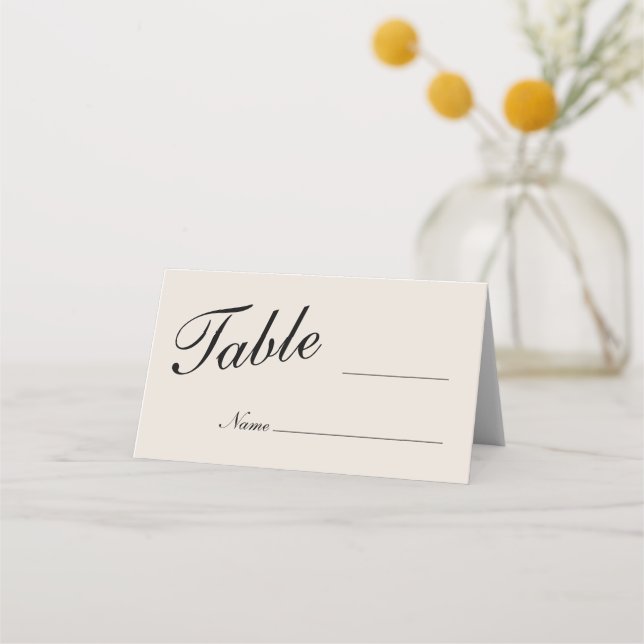 Classic Wedding Blank Place Cards Placeringskort (Framsida)