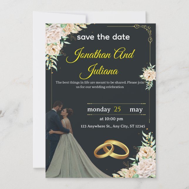 Classic Wedding Invitation 2025" Inbjudningar (Framsida)