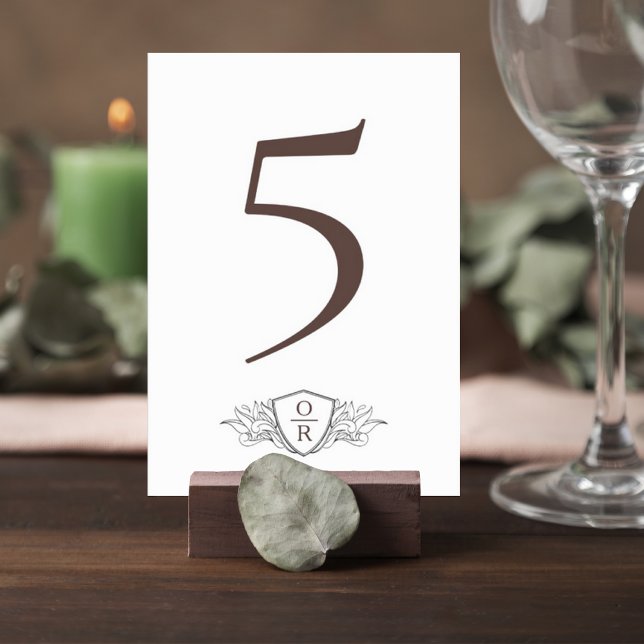 Classic Wedding Reception Table Number Card Bordsnummer (Skapare uppladdad)