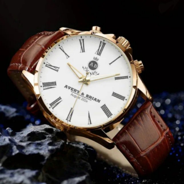Classic Wedding Watch – Personalized with Names  Armbandsur (Skapare uppladdad)