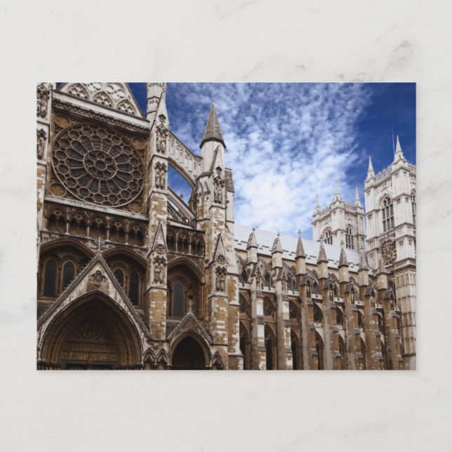 Classic Westminster Abbey Phoph London UK Vykort (Framsida)