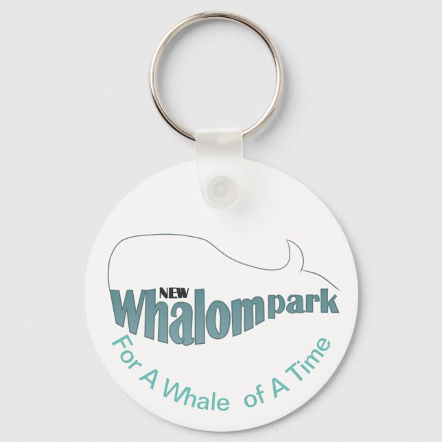 Classic Whalom Park Logotyp med Slogan Nyckelring (Framsida)