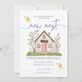 Classic White House Warming Inbjudan Card