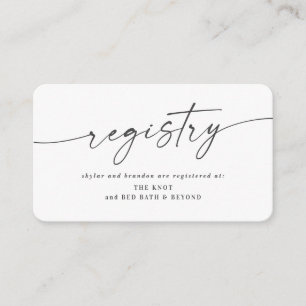 Classic White Möhippa Gift Registry Tilläggskort