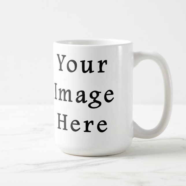 Classic White Mugg 15 Ounce Kopp - Customized Blan (Höger)