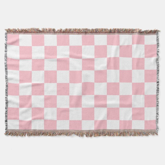 Classic White with Light Pink Square Style Filt (Framsidan)