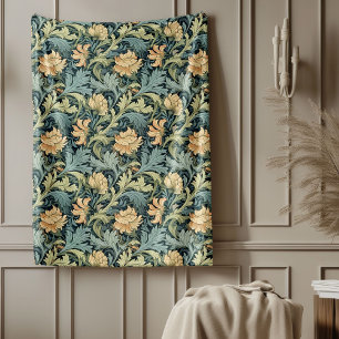 Classic William Morris Mysiga Elegance pastel färg Fleecefilt