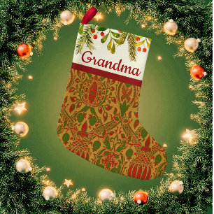 Classic William Morris Personlig jul Liten Julstrumpa