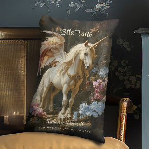 Classic Winged Unicorn Magic Fairytale Horse Thr Lumbarkudde