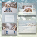 Classic Winter God jul Snö Photo<br><div class="desc">Nostalgiskt klassiskt vinterfoto med snö-täckt rost och träd,  elegant God jul typografi,  enfotomall och redigerbar text fält. Panelerna har kompletterande snöbakgrund,  ogenomskinlig tom etikett (tillval),  rustik vinterscen,  fotomallar och fält.</div>
