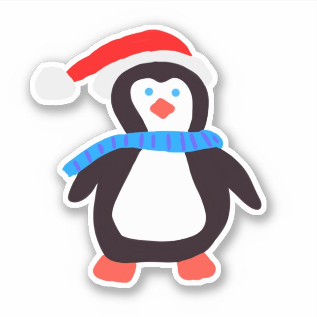 Classic Winter Penguin Klistermärken (Framsida)