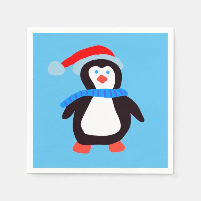 Classic Winter Penguin Pappersservett (Framsidan)