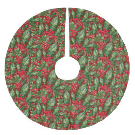 Classic Winter Snö Holly-jul Julgransmatta Borstad Polyester