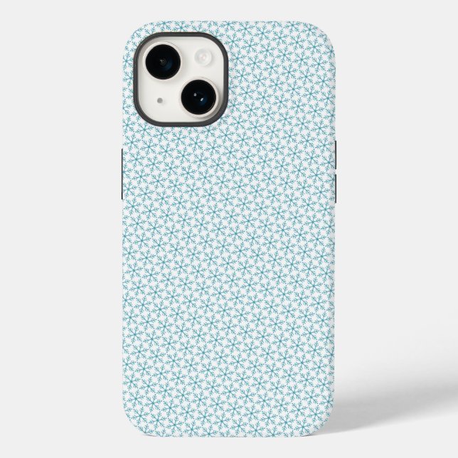 Classic Winter Snöflingor Phone Case (Baksida)