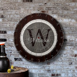 Classic Wood Hue Hickory and Cedar Dart Board Darttavla<br><div class="desc">Klassiskt Wood Hue Hickory och Cedar Dartboard är en underbar familjeaktivitet och ett utmärkt komplement till ditt spelrum. Anpassa enkelt den här grafikdesignen med ditt monogram.</div>
