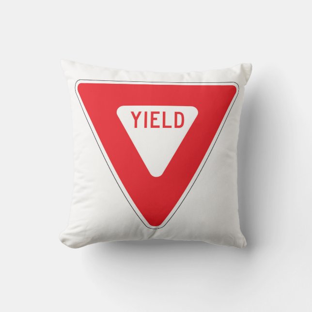 Classic Yield-tecken Kudde (Framsida)