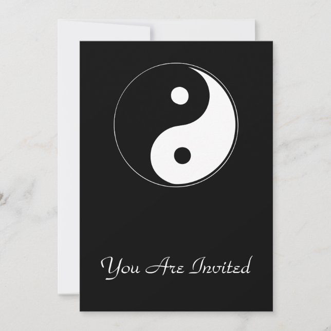 Classic Yin Yang Inbjudningar (Framsida)