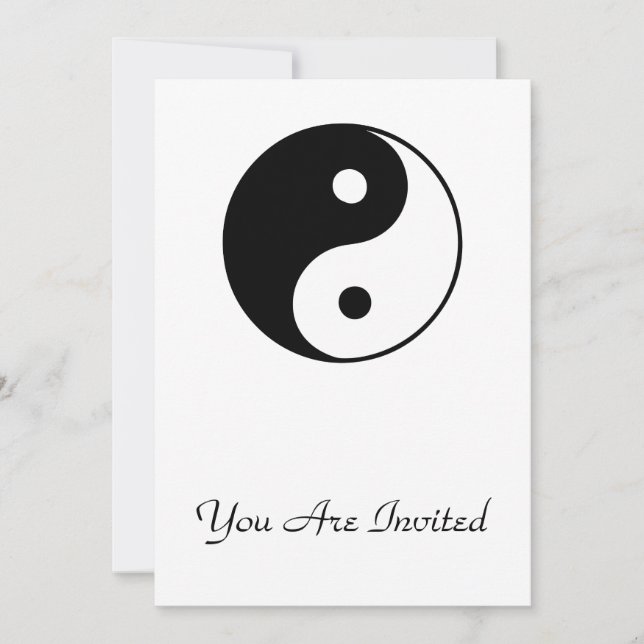 Classic Yin Yang Inbjudningar (Framsida)