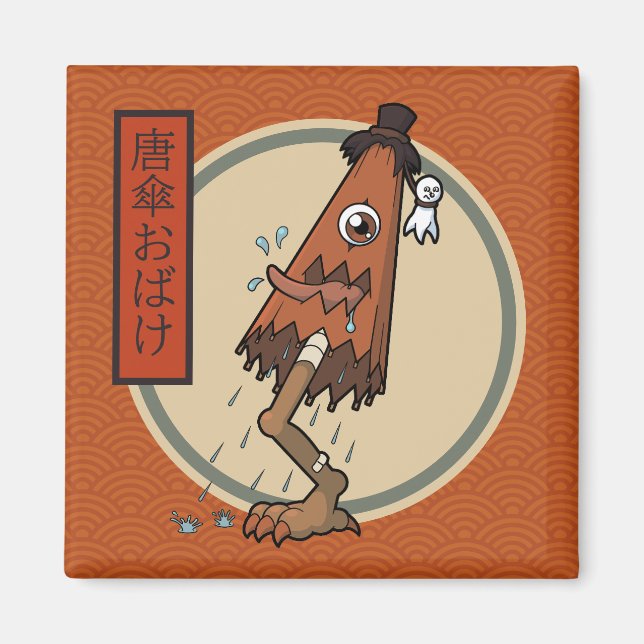 Classic Yokai Karakasa-obake- Japansk Folklore Magnet (Framsidan)