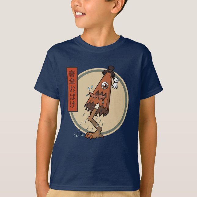 Classic Yokai Karakasa-obake- Japansk Folklore T Shirt (Framsida)
