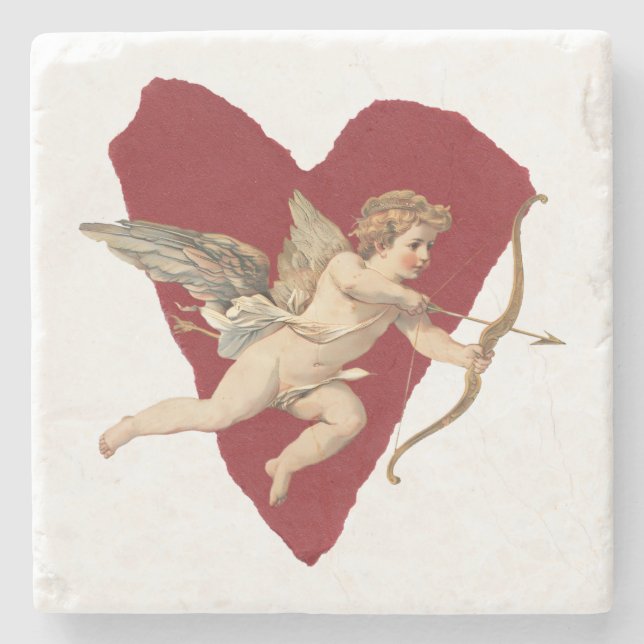 Classical Cupid Romantic Modern Wedding  Stenunderlägg (Framsidan)