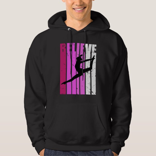 Classical Dance Pink Team Fan Believe Motivational Hoodie (Framsida)