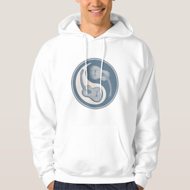 Classical Guitar Yin Yang Sweatshirt Med Luva (Framsida)