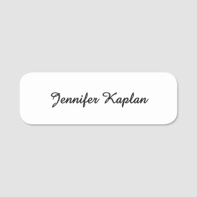 Classical Handwriting Minimalist Professional Namnbricka (Framsida)